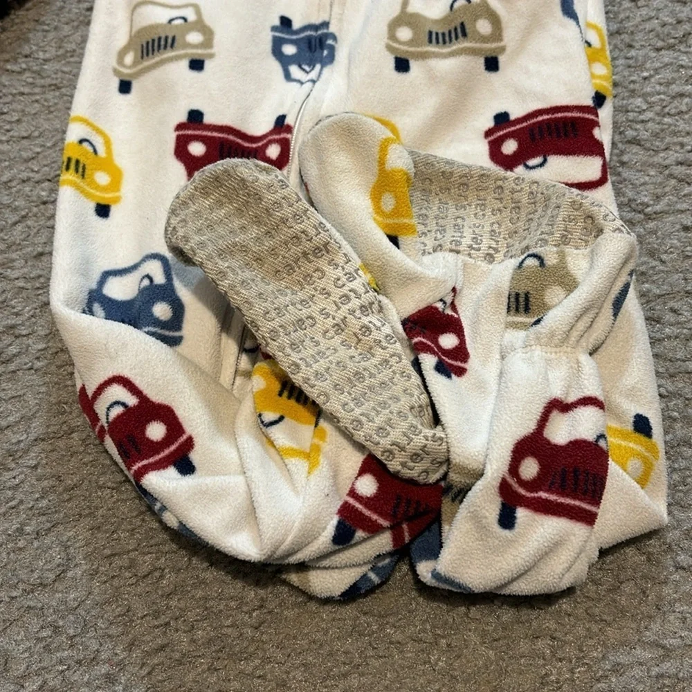 24 Months baby Carter’s Footie sleeper- pajamas- warm for winter- Cars- zipper